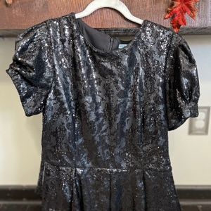 Antonio Melani Black Sequin Top